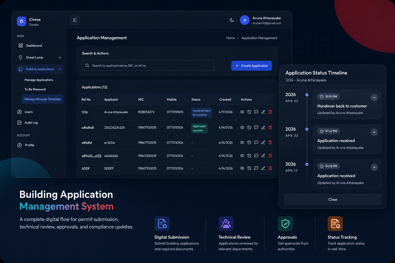 Building Application Management System